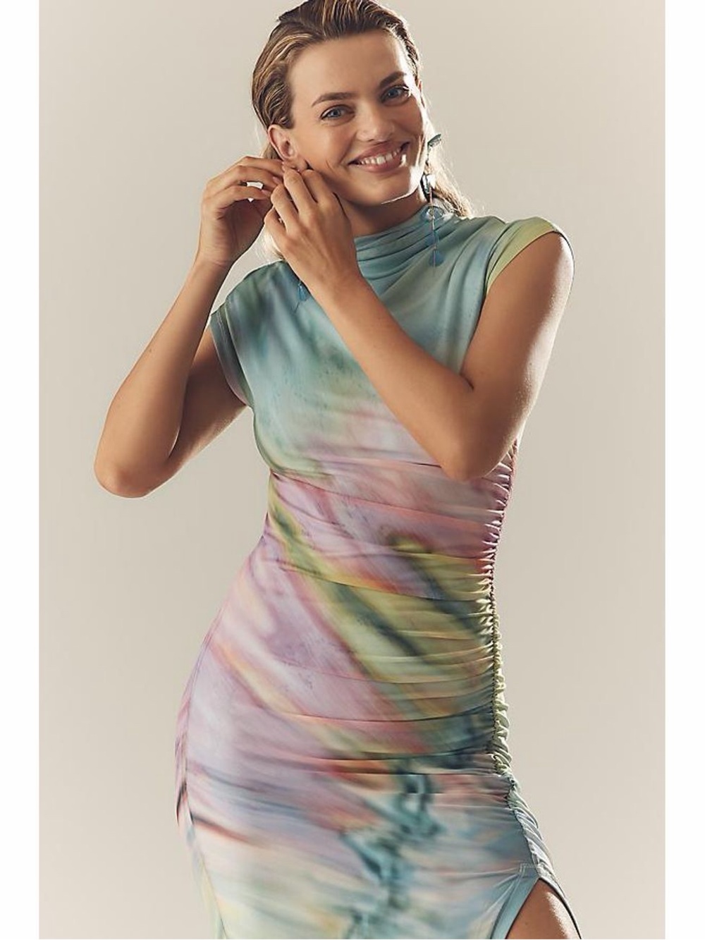 NWT Anthropologie maya ruched dress - Picture 2 of 8